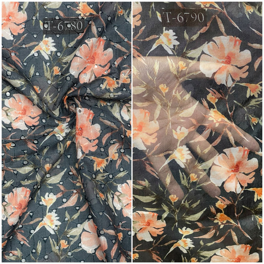 COMBO PRINT - COTTON HAKOBA + ORGANZA