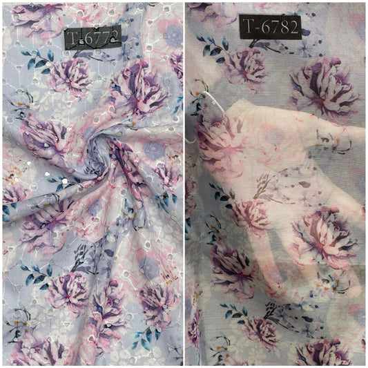 COMBO PRINT - COTTON HAKOBA + ORGANZA