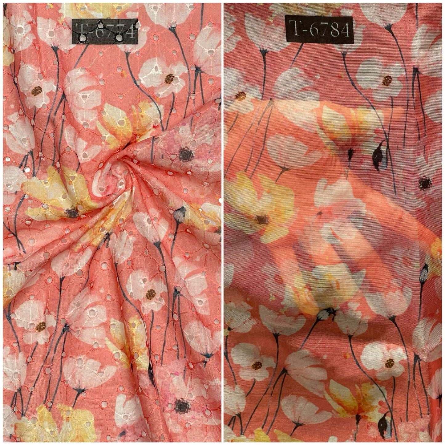 COMBO PRINT - COTTON HAKOBA + ORGANZA