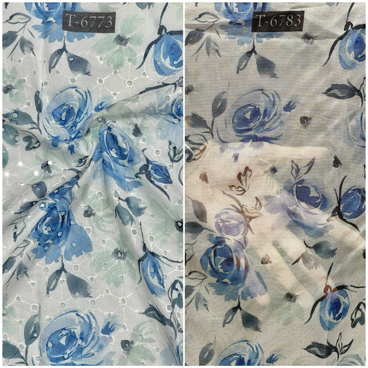 COMBO PRINT - COTTON HAKOBA + ORGANZA