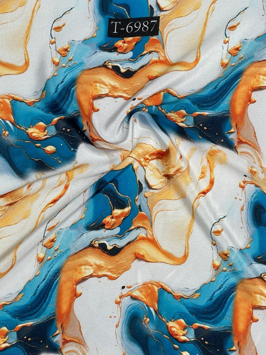 Trendy Crepe Marble Prints