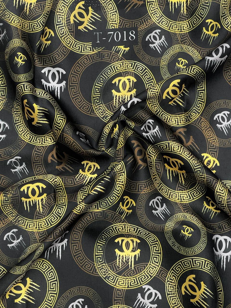 BRAND PRINTS ON SATIN