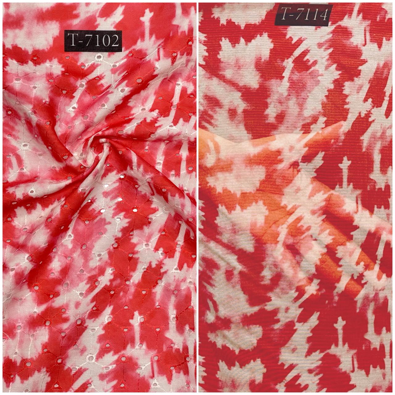 TIE & DYE COMBO PRINT - COTTON HAKOBA + ORGANZA