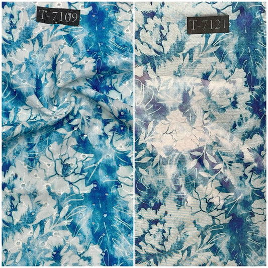 TIE & DYE COMBO PRINT - COTTON HAKOBA + ORGANZA