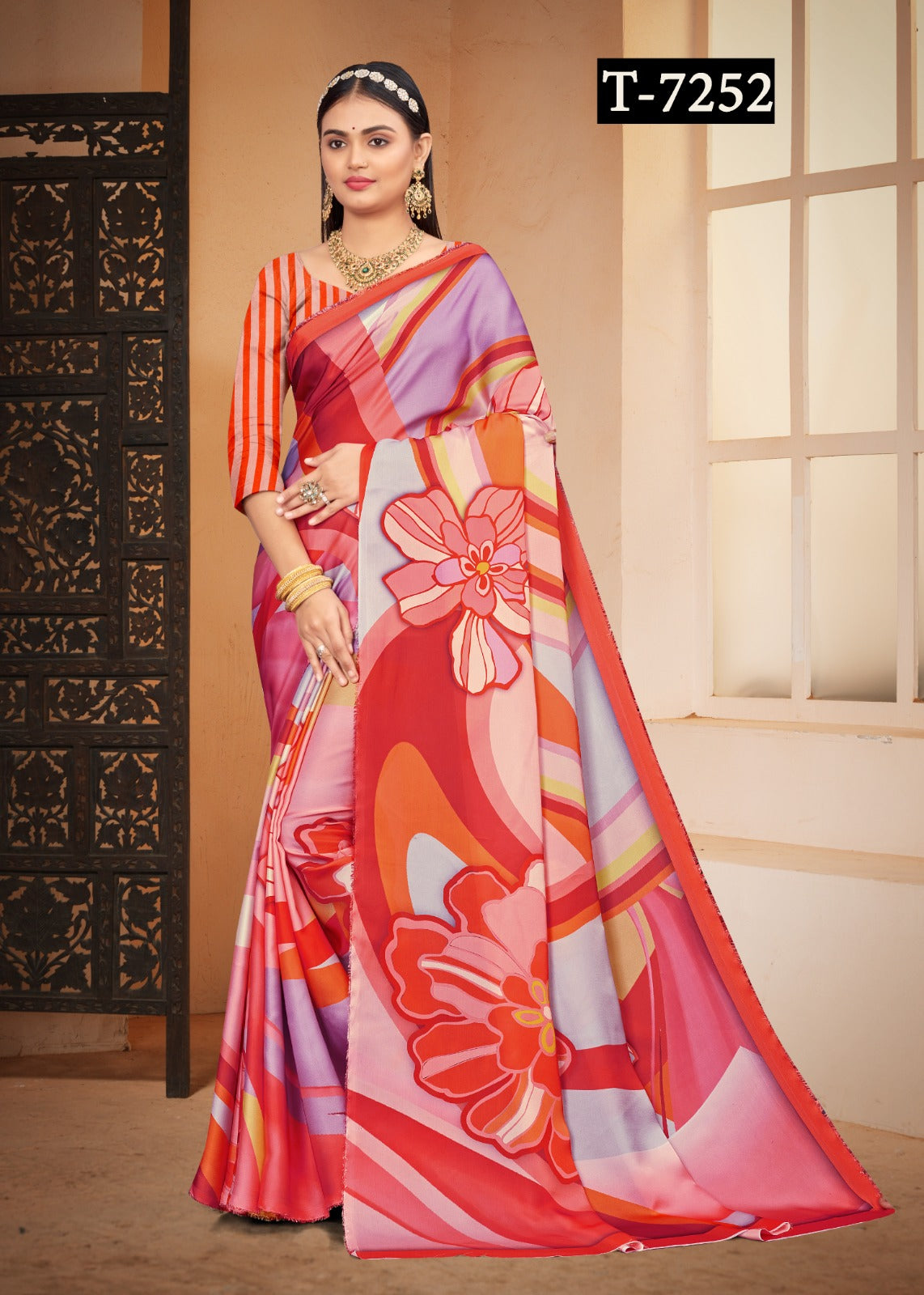 SOFT ABSTRACT PRINTED SAREES