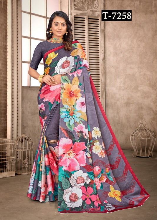 SOFT ABSTRACT PRINTED SAREES