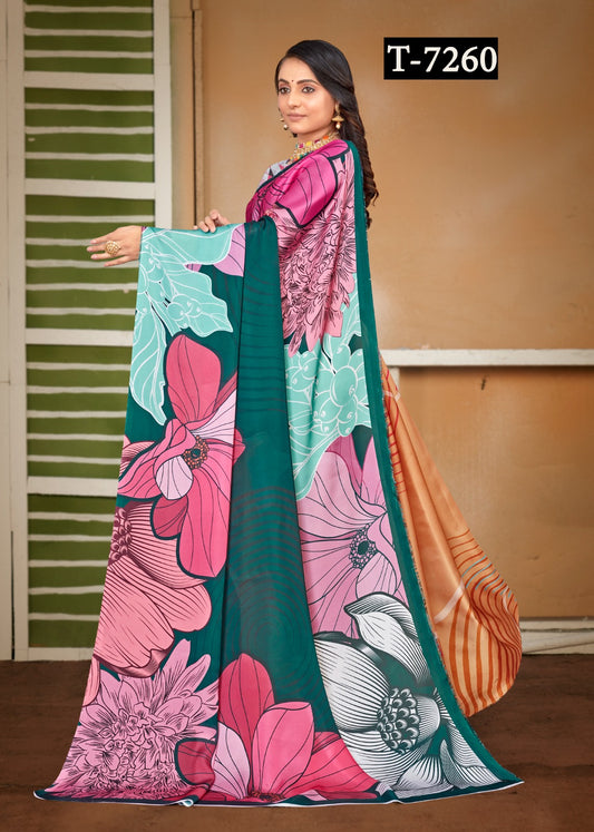 SOFT ABSTRACT PRINTED SAREES