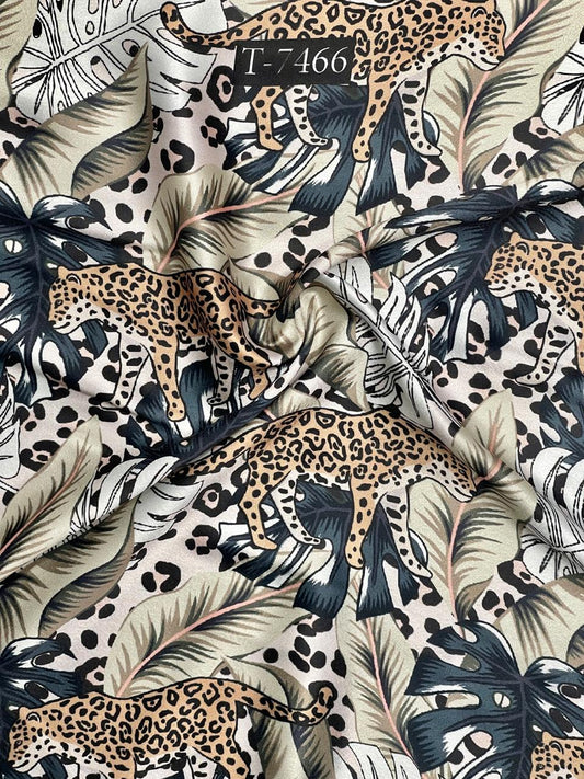 MORDERN ANIMAL PRINTS ON SATIN