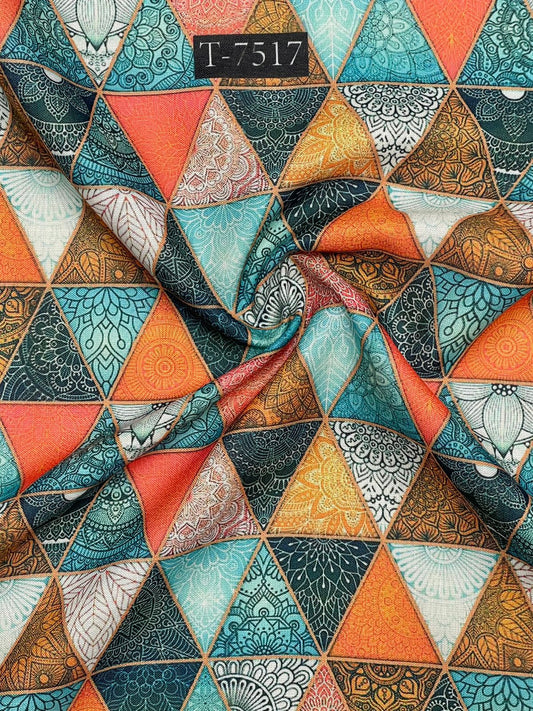 Mixed Prints on Swiss Linen Fabric