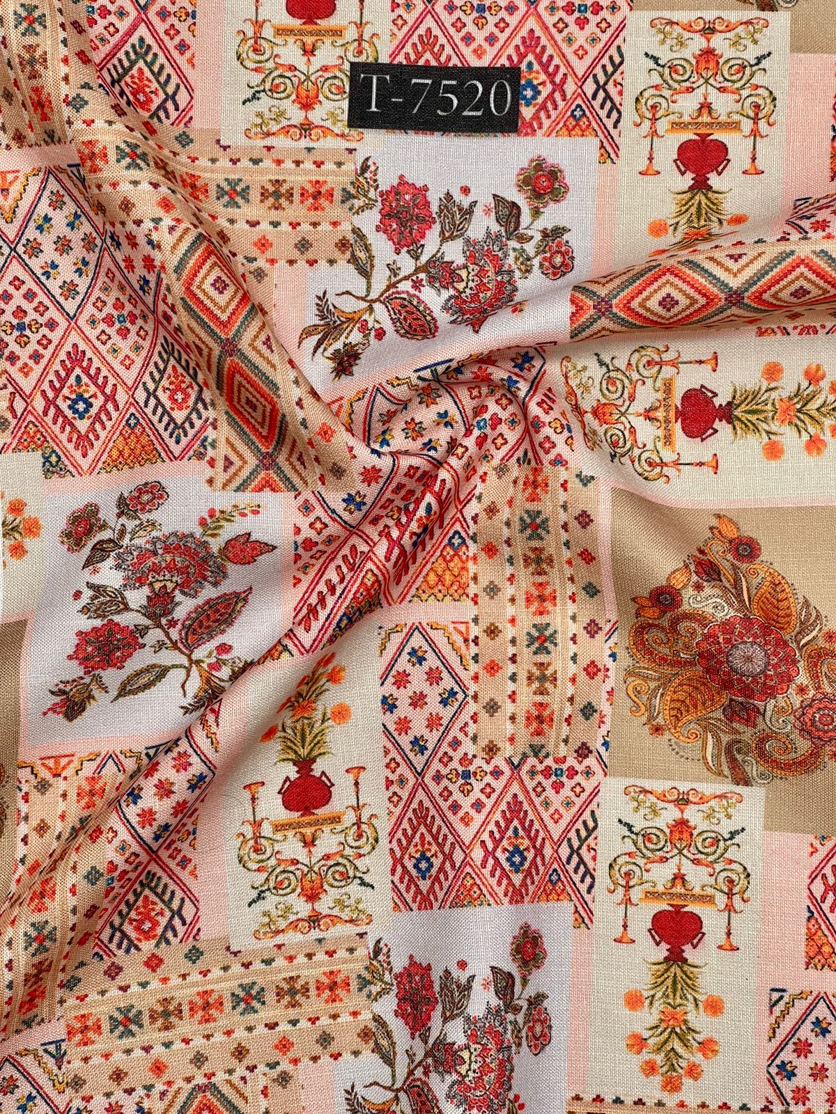 Mixed Prints on Swiss Linen Fabric