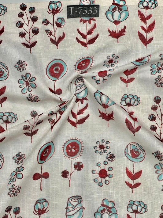 summers design in cotton linen