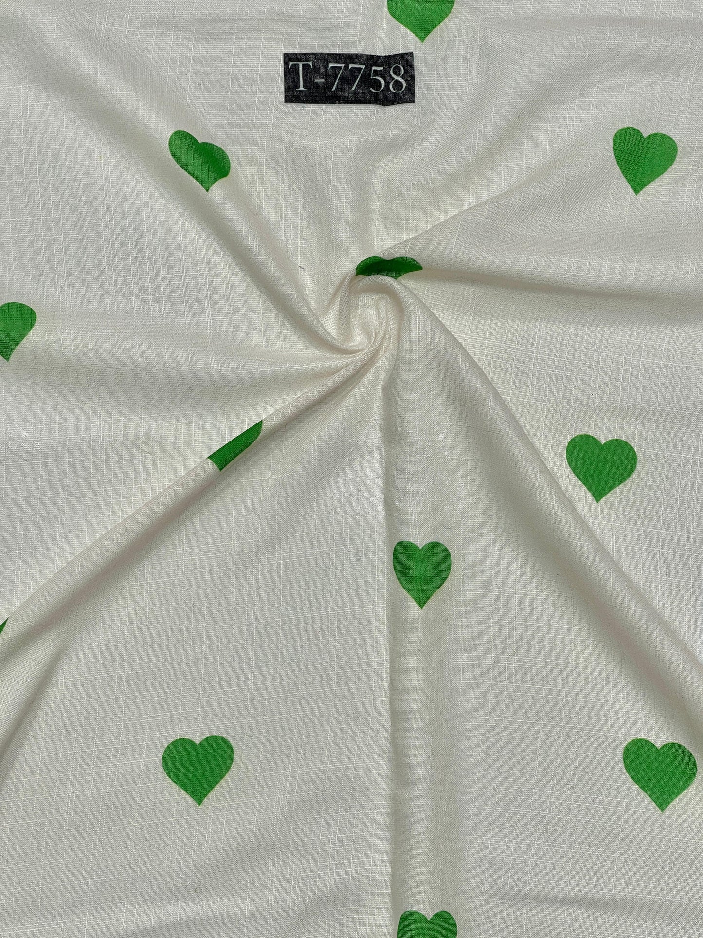 HEART PRINT WITH COLOURS ON Cotton Linen