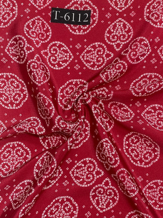 CREPE BANDHANI PRINT WITH DIFFERENT COLOURS