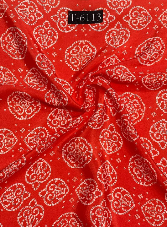 CREPE BANDHANI PRINT WITH DIFFERENT COLOURS