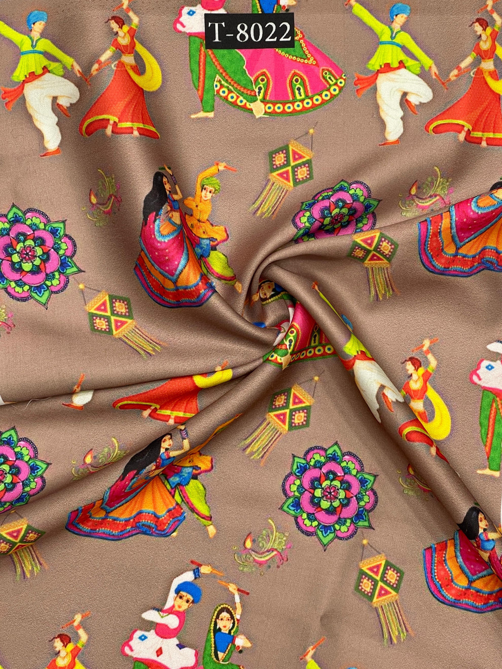 NAVRATRI SPECIAL GARBA PRINTS ON SATIN – The Wardrobe Fabrics