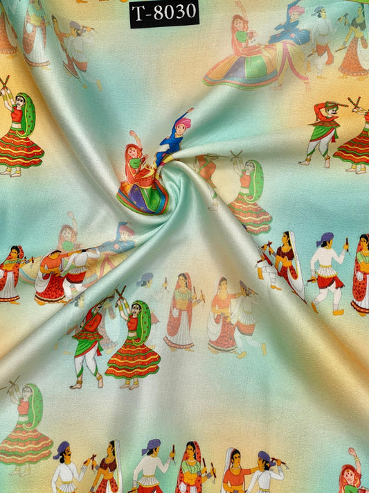 NAVRATRI SPECIAL GARBA PRINTS ON SATIN