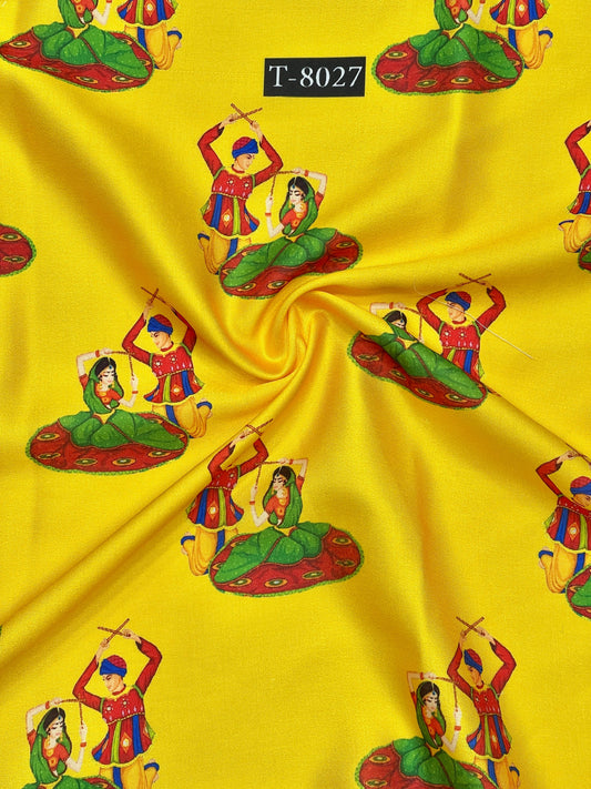 NAVRATRI SPECIAL GARBA PRINTS ON SATIN