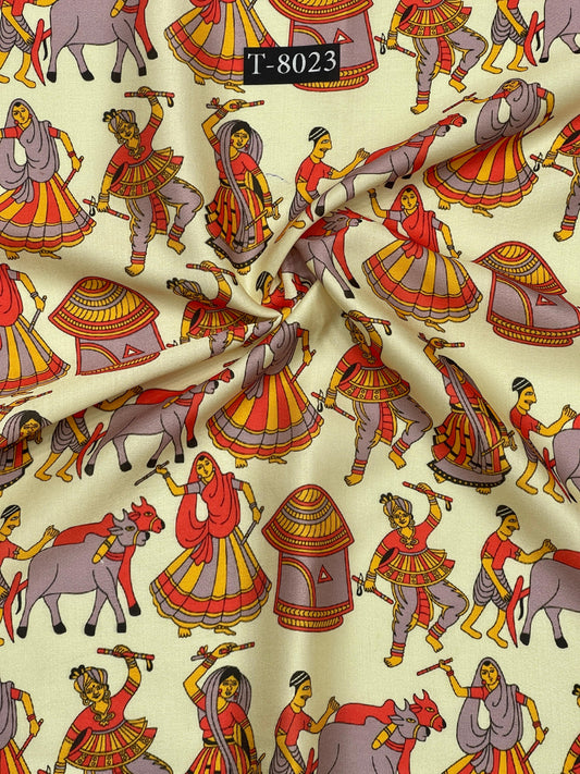 NAVRATRI SPECIAL GARBA PRINTS ON SATIN