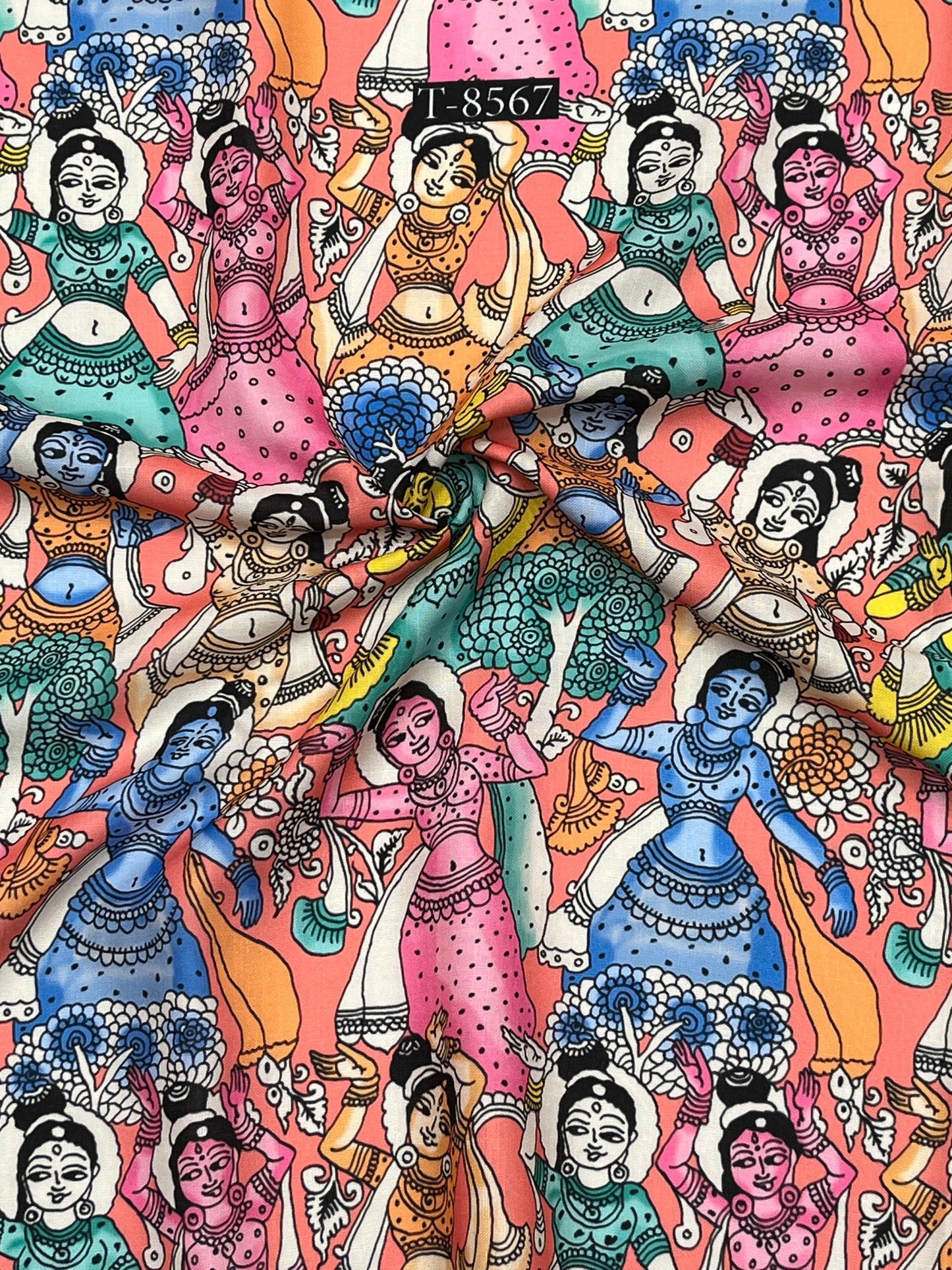 TRADITONAL PICHWAI STYLE PRINTS ON SWISS COTTON