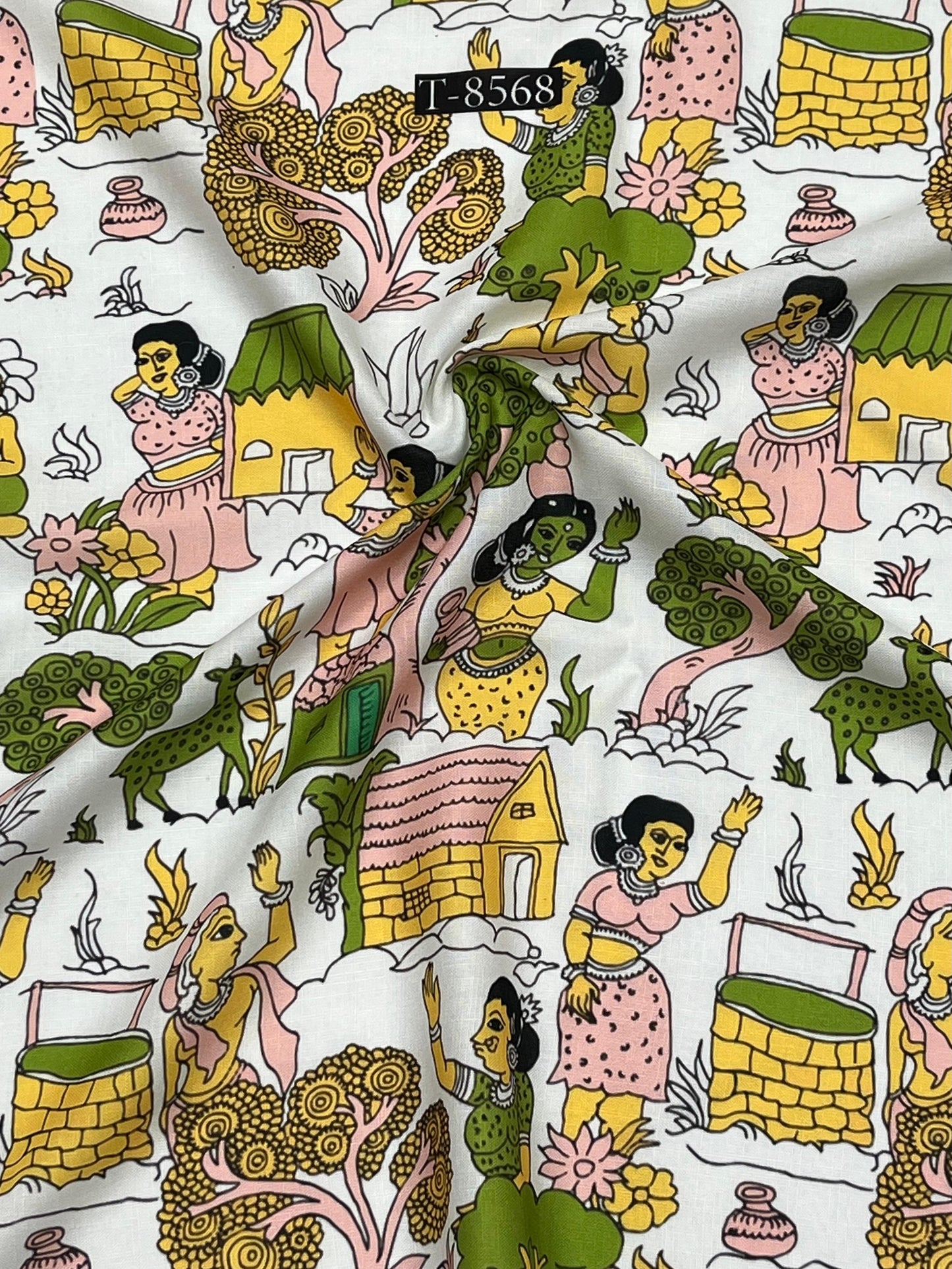TRADITONAL PICHWAI STYLE PRINTS ON SWISS COTTON