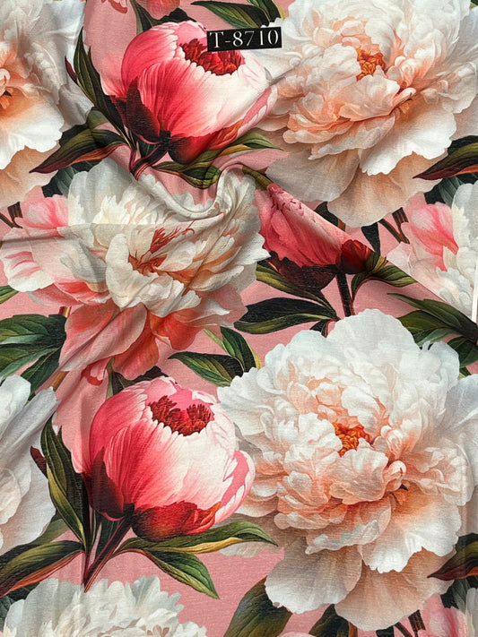 Big Floral Print on Chinnon