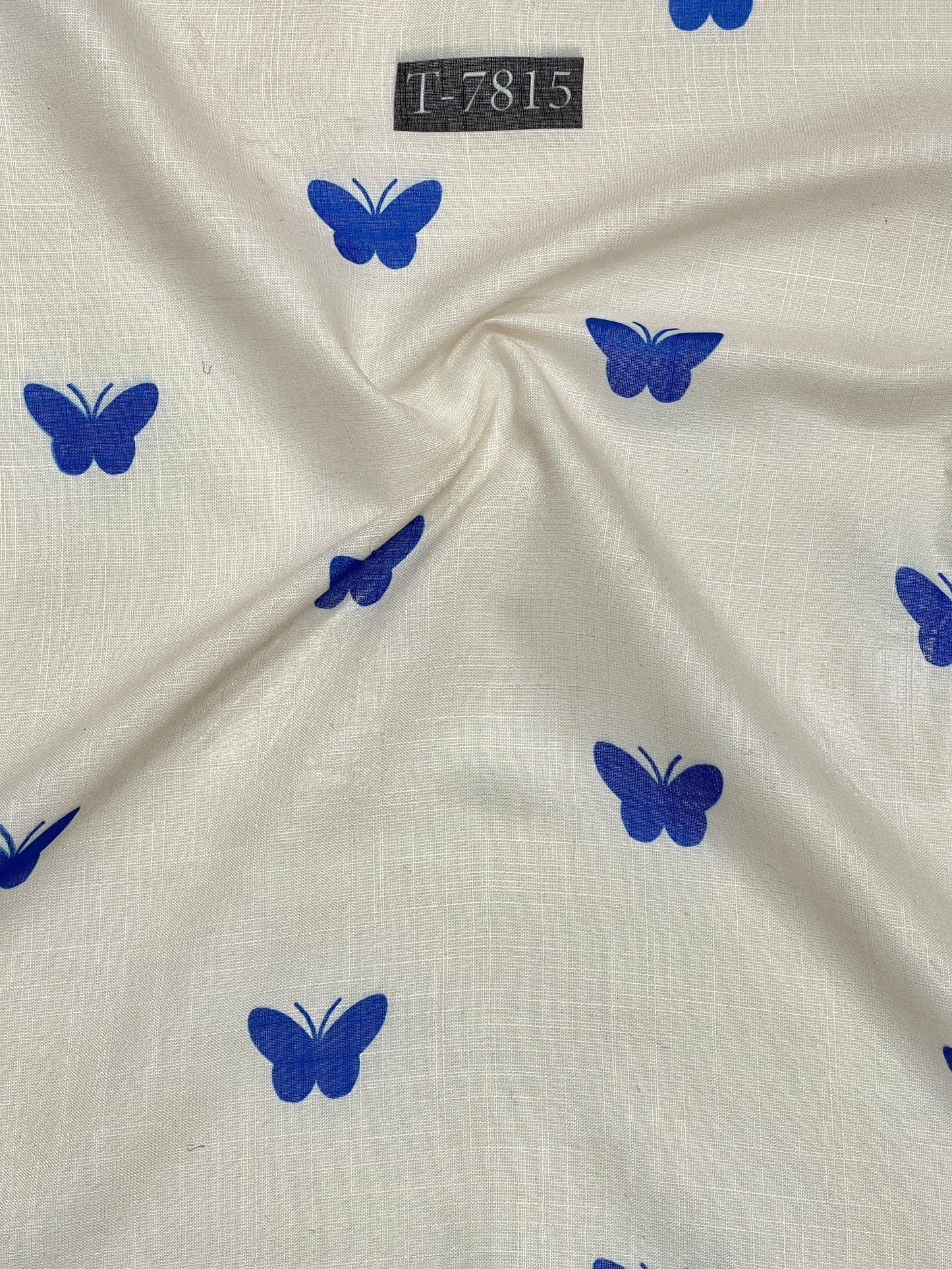 BUTTERFLY PRINT WITH COLOR ON LINEN