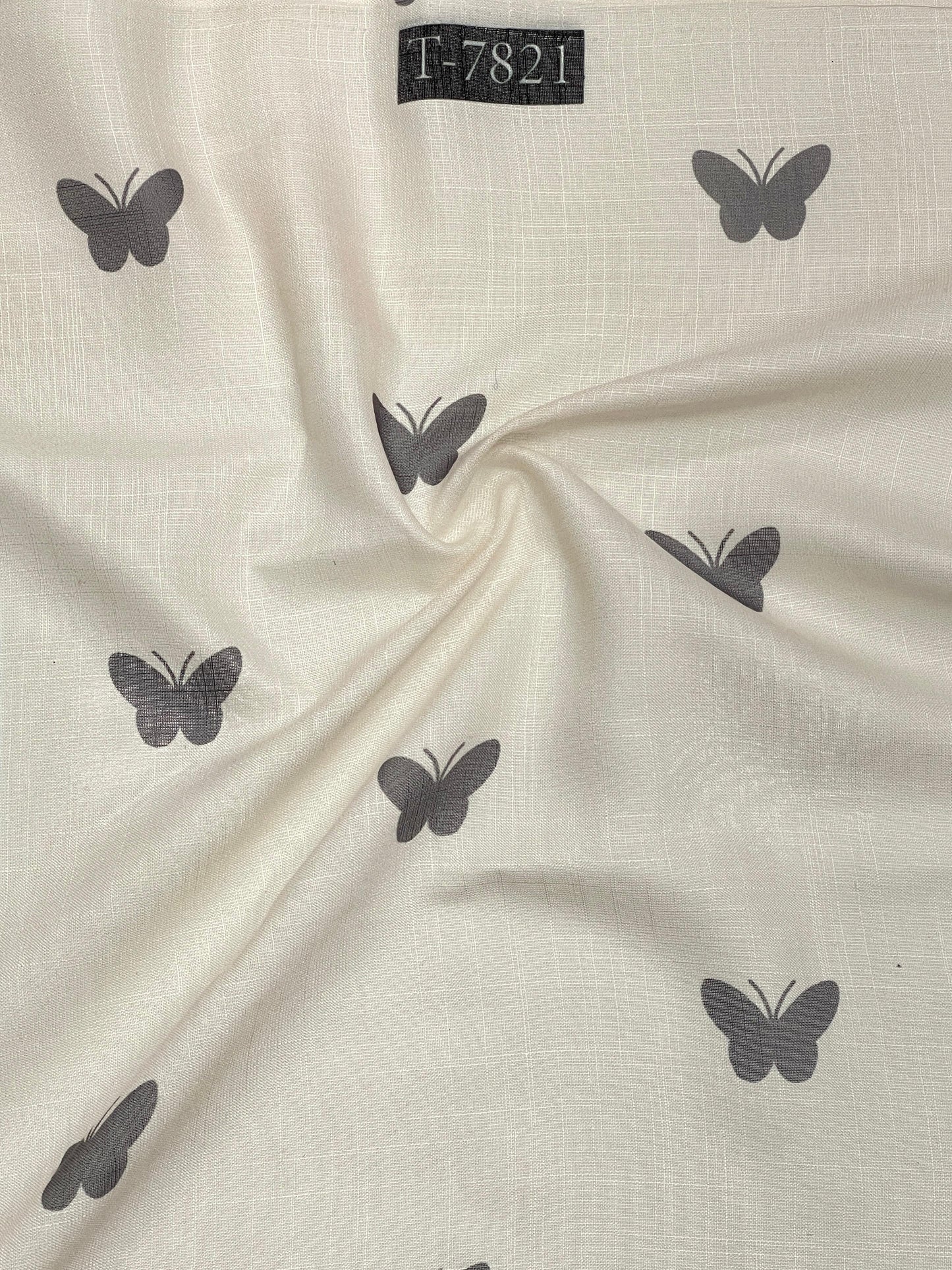 BUTTERFLY PRINT WITH COLOR ON LINEN