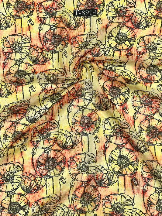 BLOSSOM PRINTS ON CHIFFON