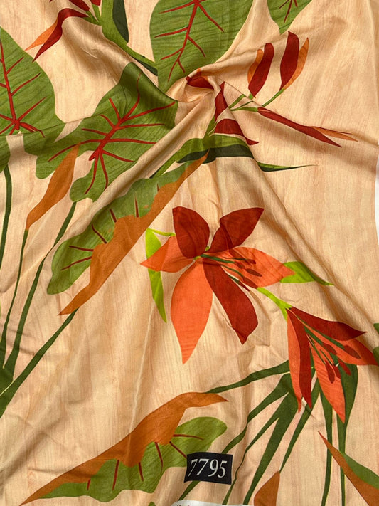 Floral Prints On Pure Viscose Muslin