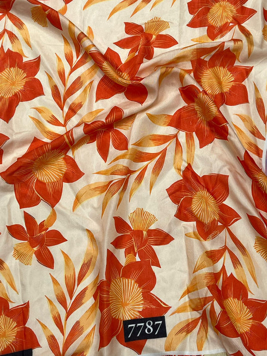 Floral Prints On Pure Viscose Muslin