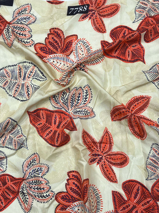 Floral Prints On Pure Viscose Muslin