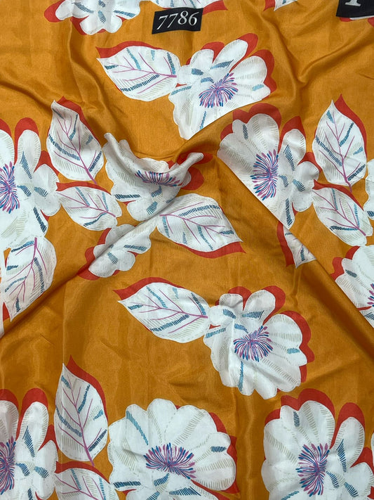 Floral Prints On Pure Viscose Muslin