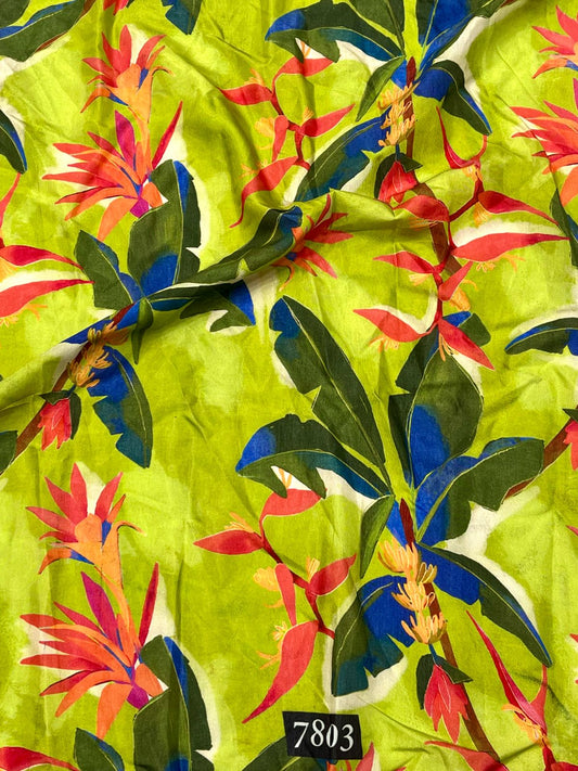 Floral Prints On Pure Viscose Muslin