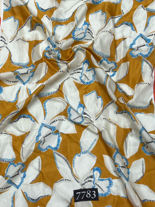 Floral Prints On Pure Viscose Muslin