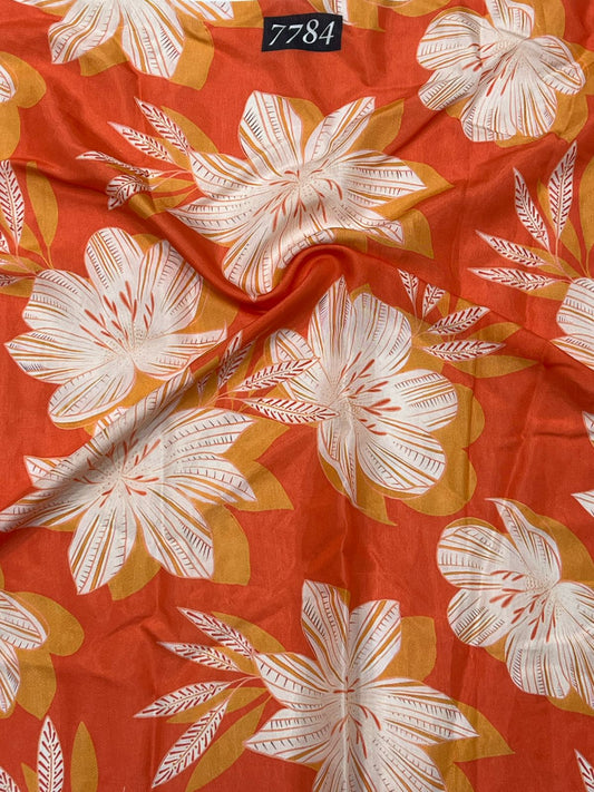 Floral Prints On Pure Viscose Muslin