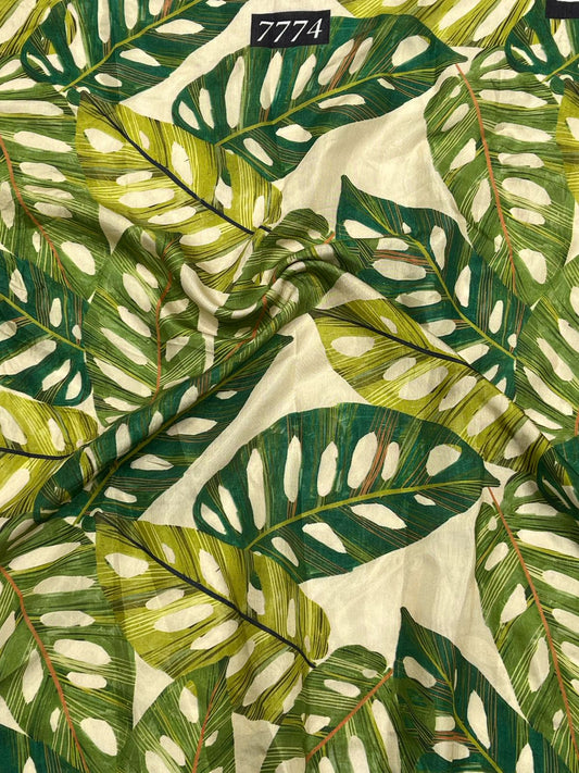 Floral Prints On Pure Viscose Muslin