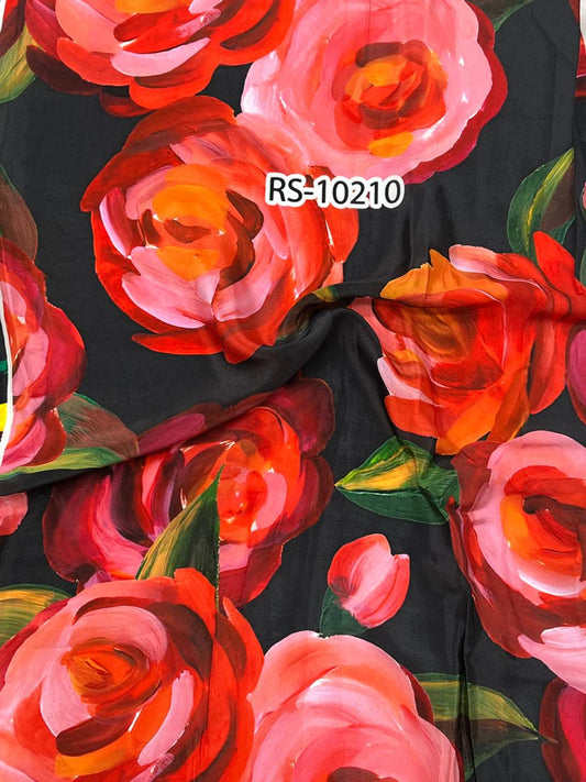 Abstract Prints On Pure Viscose Muslin