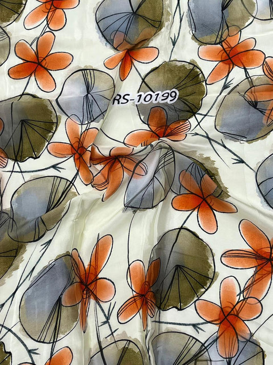 Abstract Prints On Pure Viscose Muslin