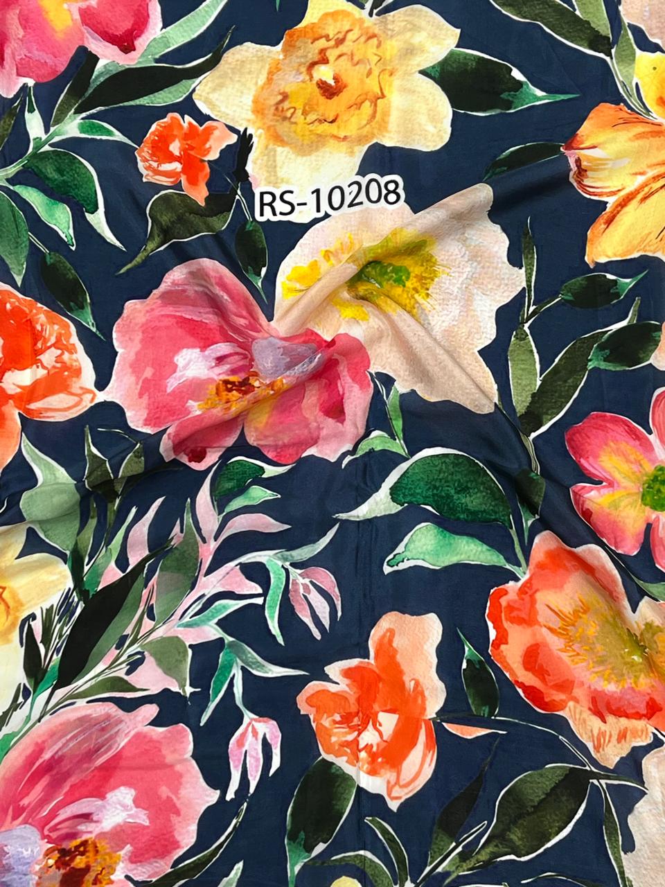 Abstract Prints On Pure Viscose Muslin