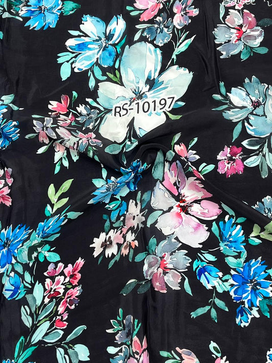 Abstract Prints On Pure Viscose Muslin