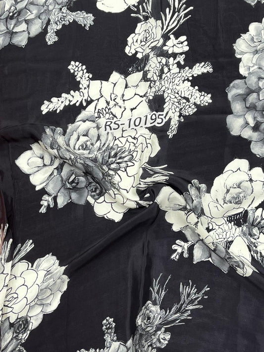 Abstract Prints On Pure Viscose Muslin