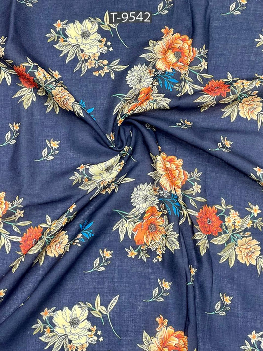 summer floral print on cotton