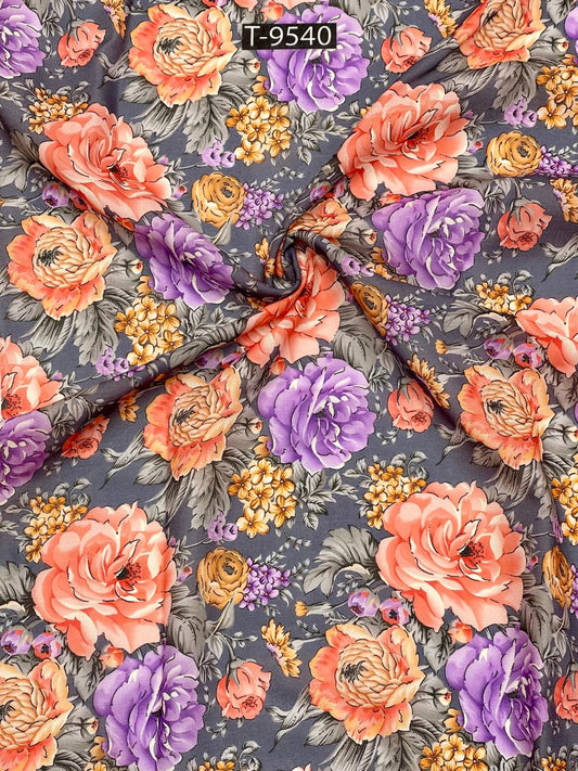 summer floral print on cotton