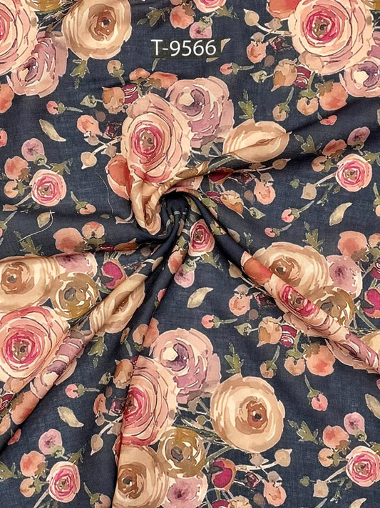 summer floral print on cotton