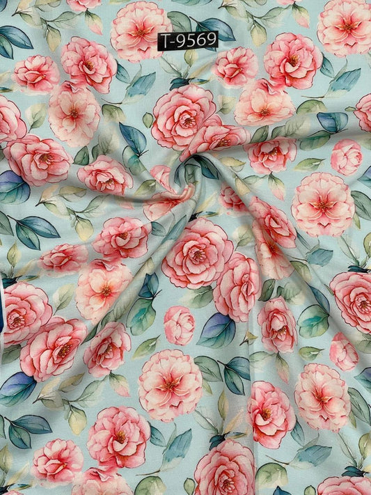 summer floral print on cotton