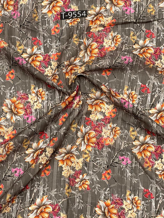 mixed floral print on cotton