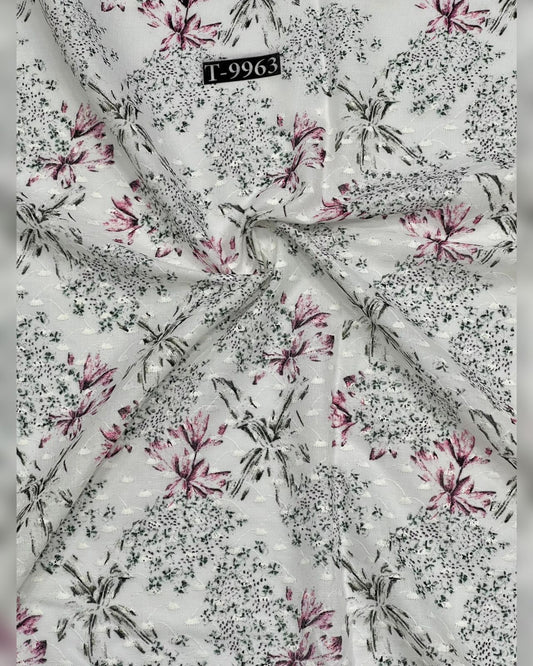 New floral pattern Cotton Embroidery Fabric