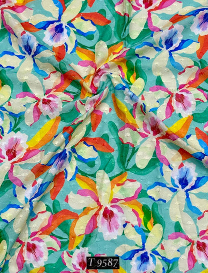 Wholesale FLORAL ABSTRACT COTTON EMBROIDERY FABRICS | The Wardrobe Fabrics