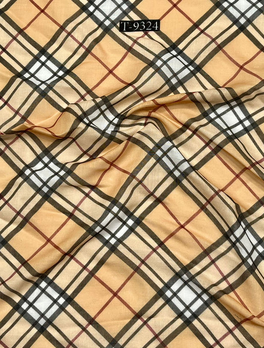 TRENDY COTTON LINEN CHECKS FABRICS