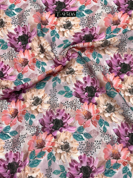 SUMMER COOL FLORAL LINEN FABRICS